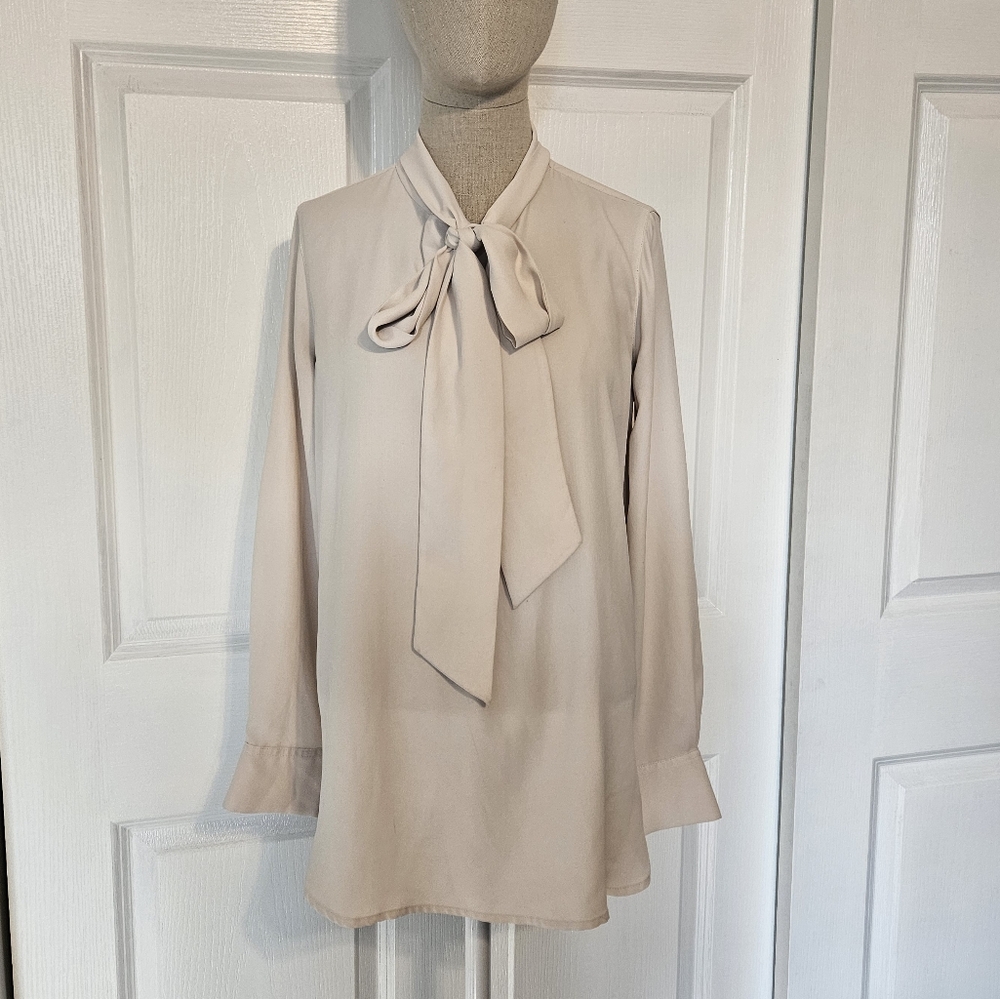 LOFT Cream Blouse with Elegant Details